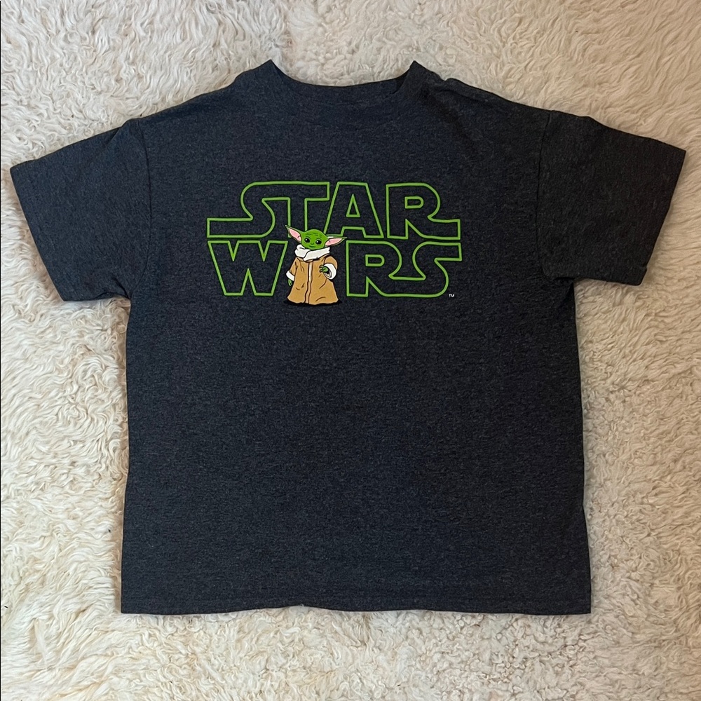 Worn Once - Star Wars Kids Dark Gray T-Shirt with Green Logo